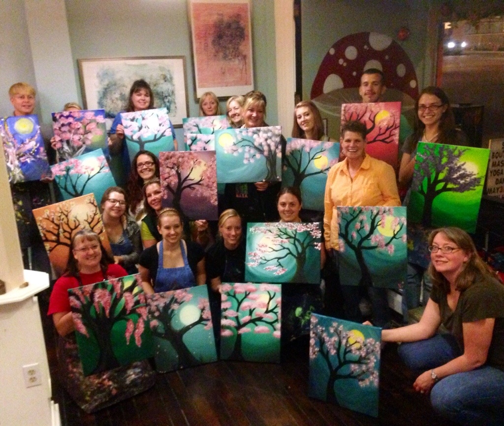 Cherry blossom…painting fun!!