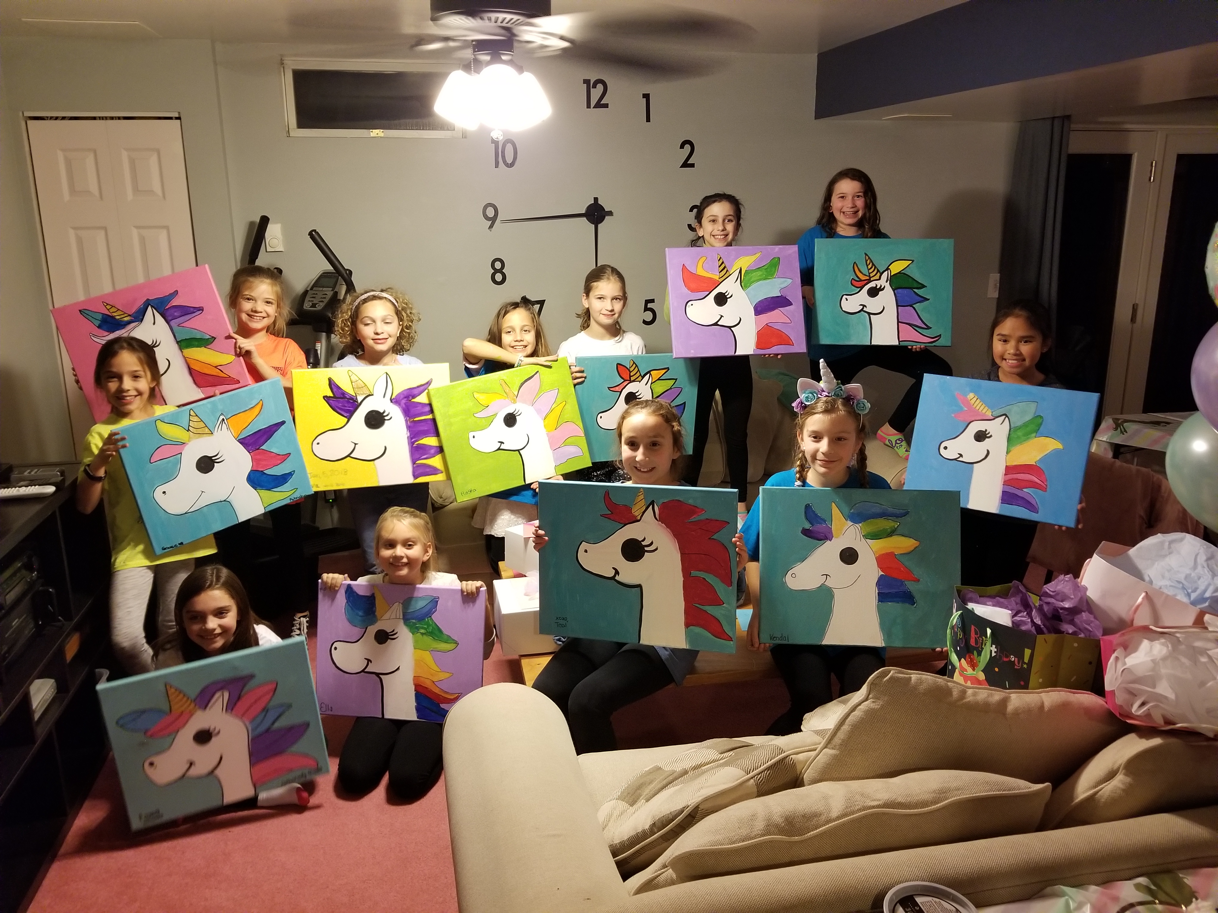 Unicorn Birthday Painting Party
